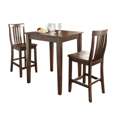 Crosley 3pc Pub Dining Set W/School House Stools - KD320007