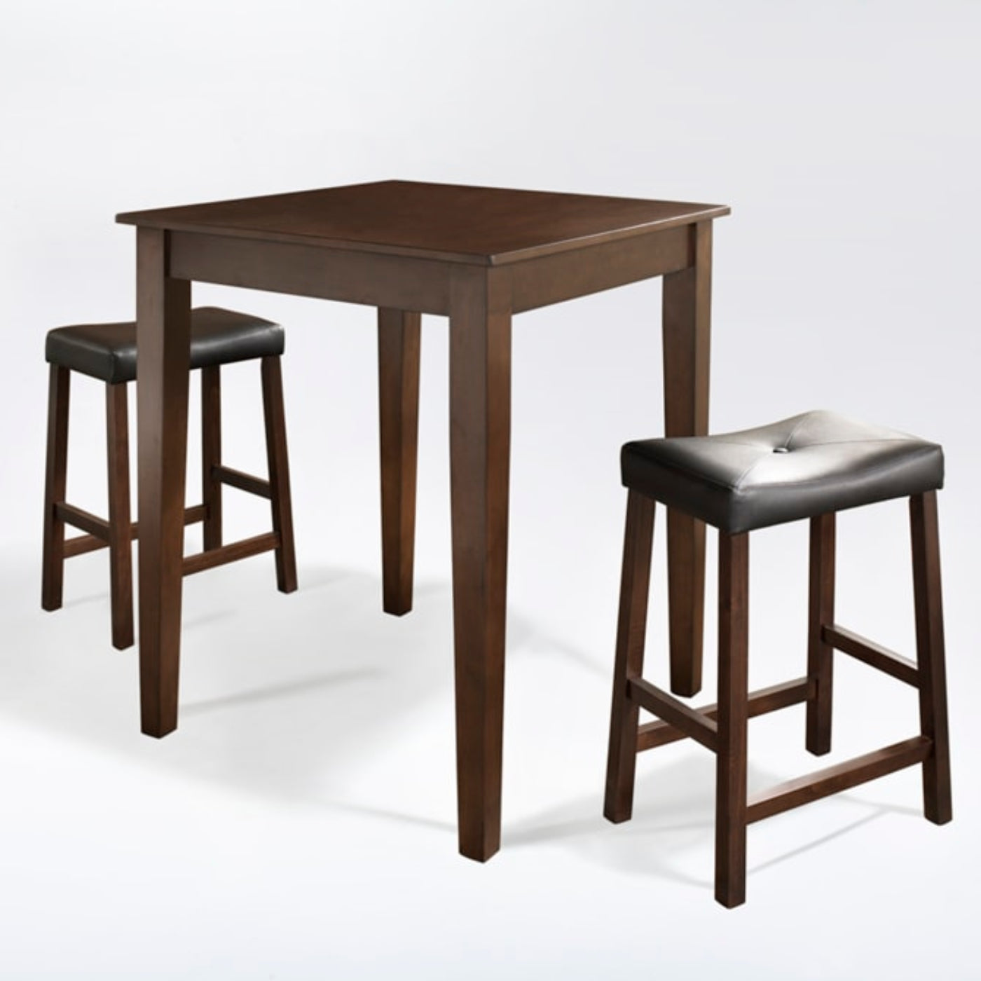 Crosley 3pc Pub Dining Set W/Upholstered Saddle Stools - KD320008