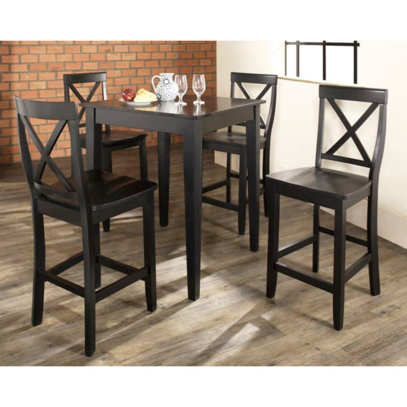 Crosley 5pc Pub Dining Set W/X-Back Stools - KD520005