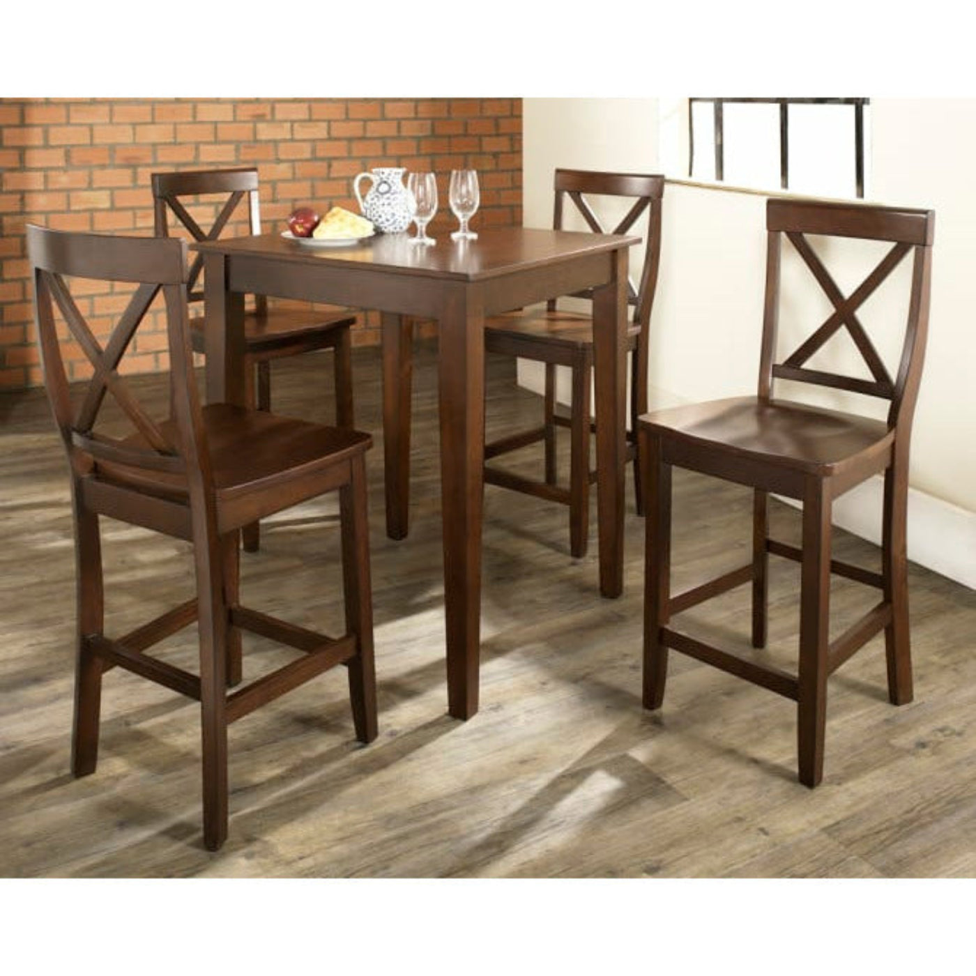Crosley 5pc Pub Dining Set W/X-Back Stools - KD520005