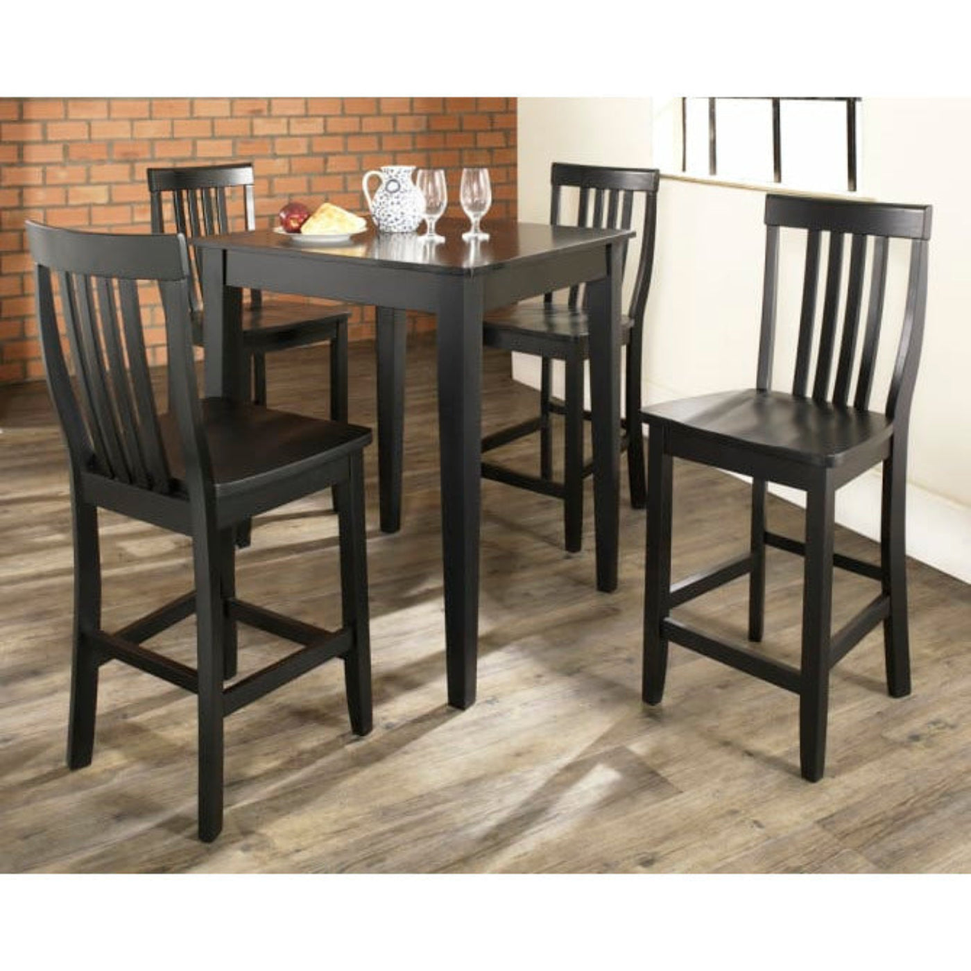 Crosley 5pc Pub Dining Set W/School House Stools - KD520007
