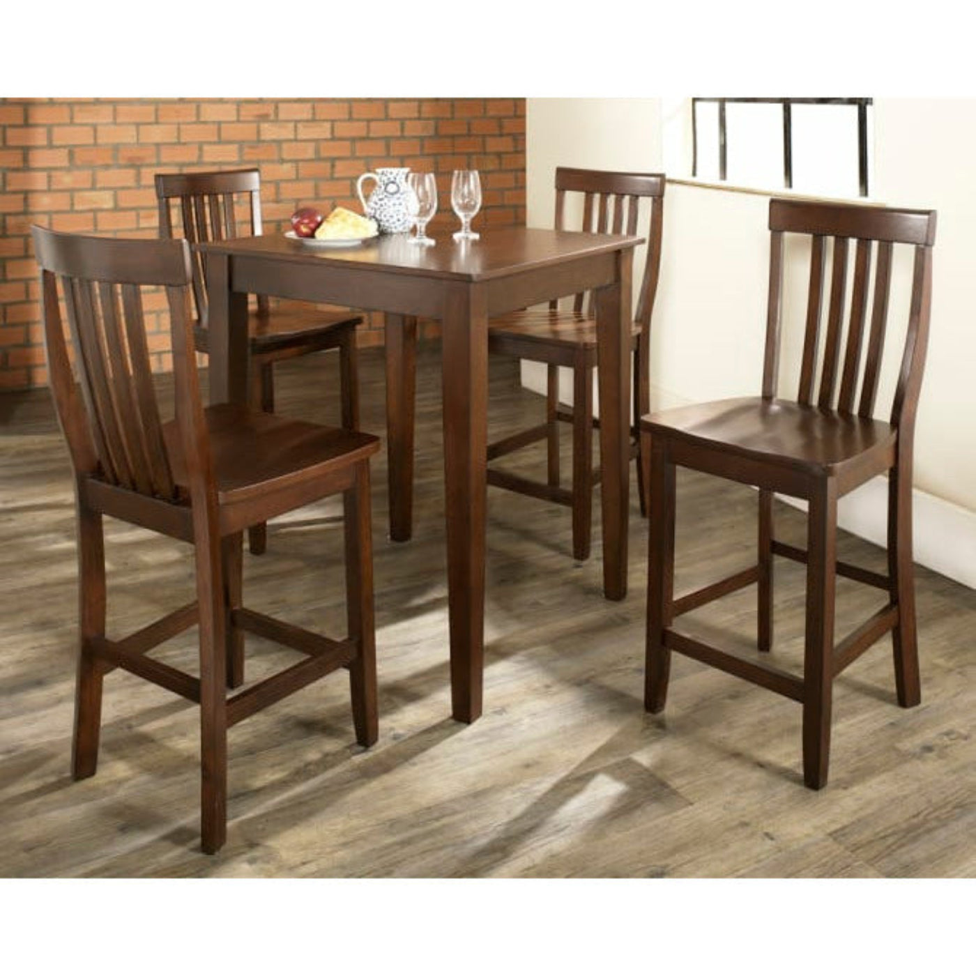 Crosley 5pc Pub Dining Set W/School House Stools - KD520007