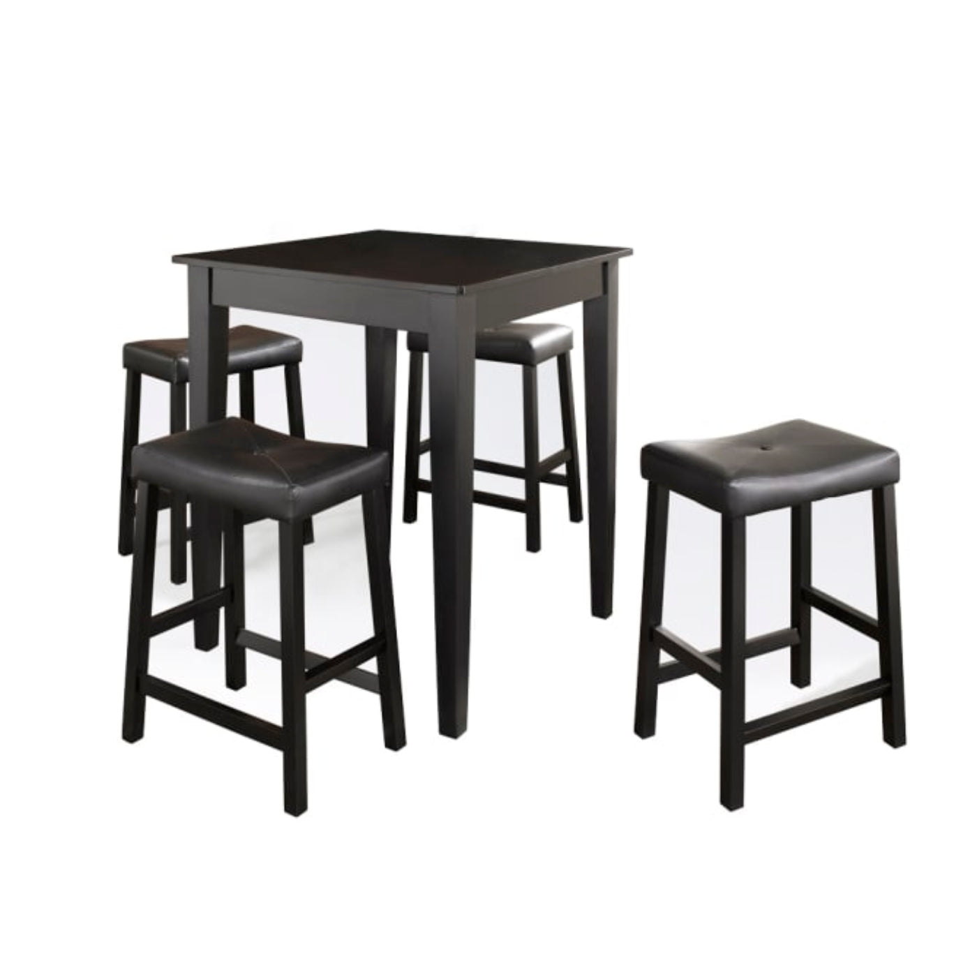 Crosley 5pc Pub Dining Set W/Upholstered Saddle Stools - KD520008