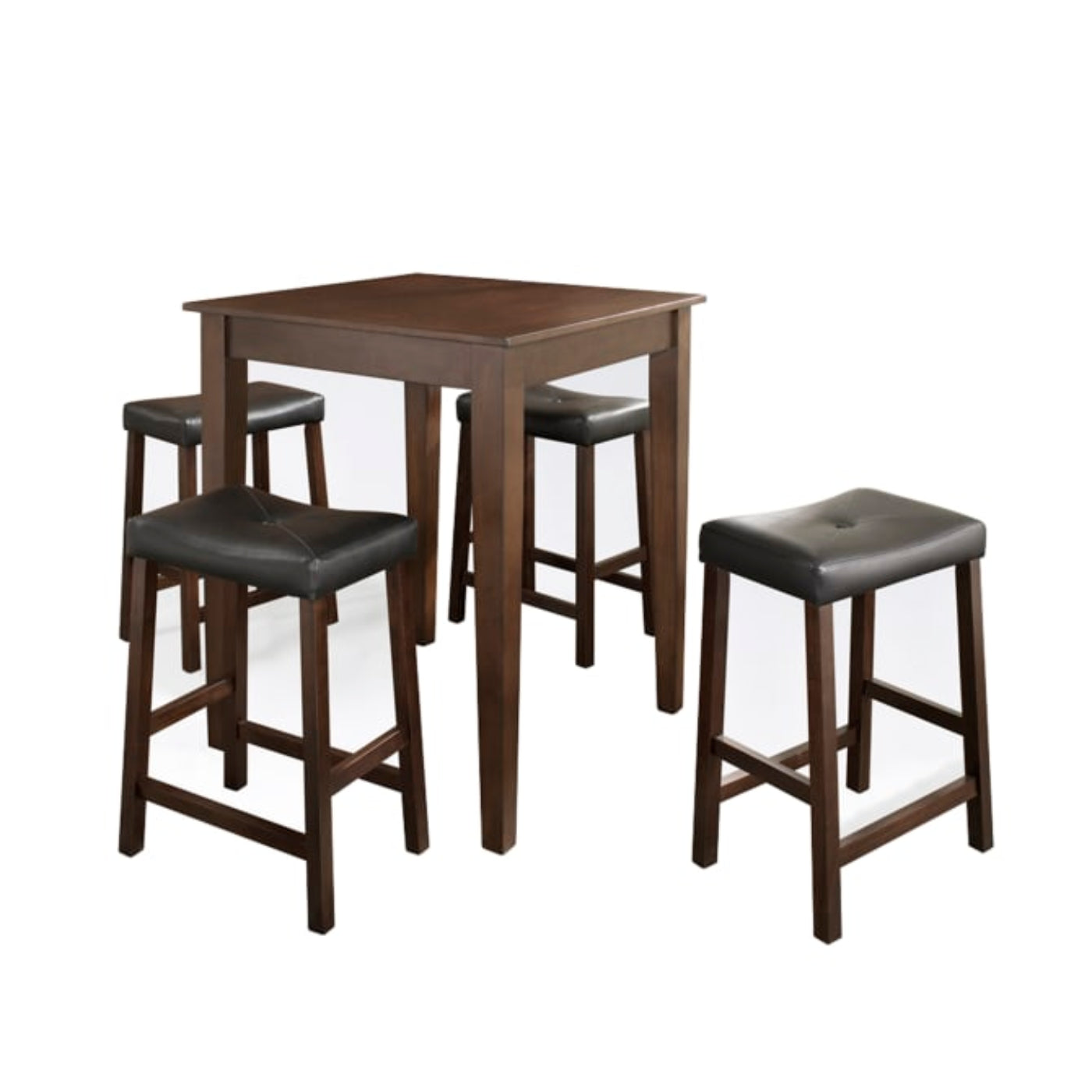 Crosley 5pc Pub Dining Set W/Upholstered Saddle Stools - KD520008