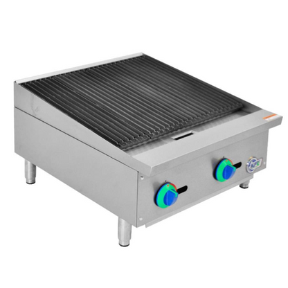 Chef AAA - KF-CB24-M, Commercial 24" Radiant Charbroiler Countertop  Gas - KF-CB24-M