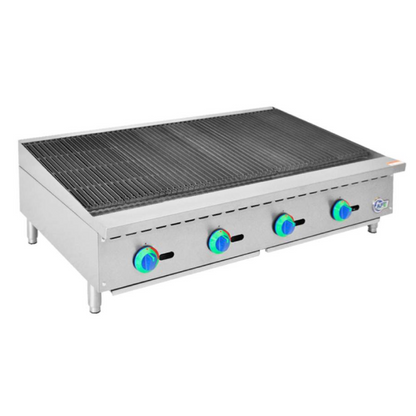Chef AAA - KF-CB48-M, Commercial 48" Radiant Charbroiler Countertop Gas