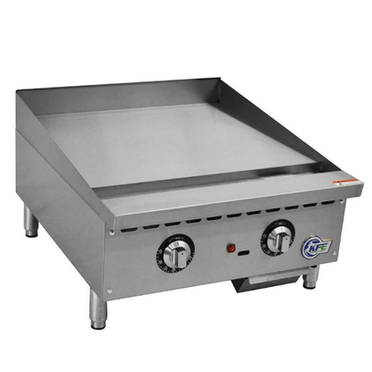 Chef AAA - KF-G24-T, Commercial 24" Thermostat Griddle Countertop Gas - KF-G24-T