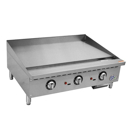 Chef AAA - KF-G36-T, Commercial 36" Thermostat Griddle Countertop Gas - KF-G36-T