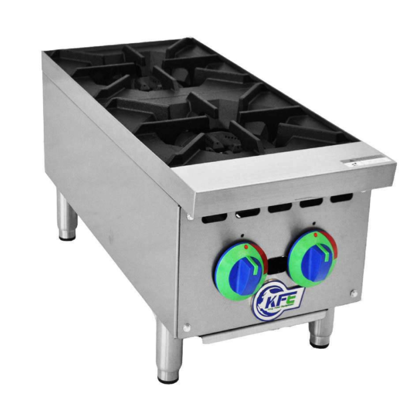 Chef AAA - KF-HP12-M, Commercial 12" Hot Plate Countertop 2 Burner Gas - KF-HP12-M
