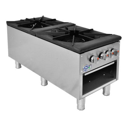 Chef AAA - KF-SP-2, Commercial Dual Stock Pot Range Natural Gas - KF-SP-2