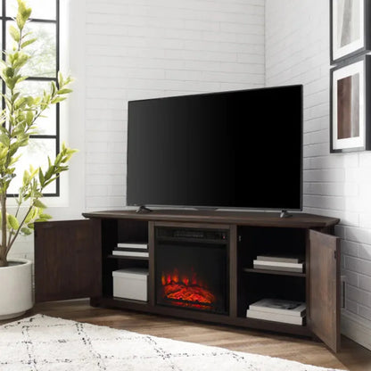 Crosley Camden 58" Corner Tv Stand W/Fireplace - KF100658