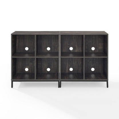 Crosley Jacobsen 57 Inch 2pc Record Storage Cube Bookcase Set - KF13059BR