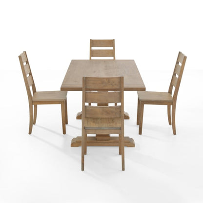 Crosley Joanna 128 Inch 5pc Dining Set Rustic-Brown - KF13064RB-RB