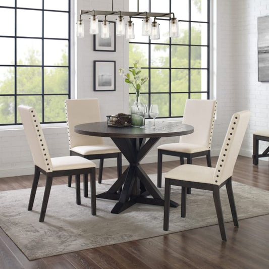 Crosley Hayden 108 Inch 5pc Round Dining Set Slate - KF13074SL
