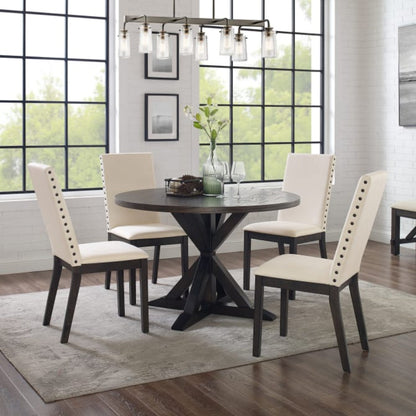 Crosley Hayden 108 Inch 5pc Round Dining Set Slate - KF13074SL