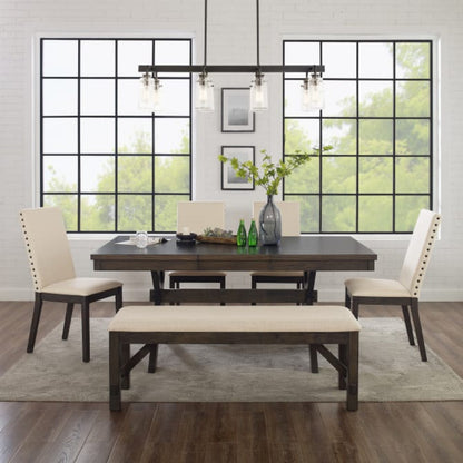 Crosley Hayden 90 Inch 6pc Dining Set Slate - KF13075SL