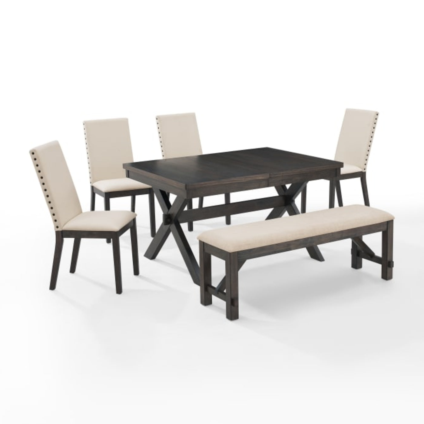 Crosley Hayden 90 Inch 6pc Dining Set Slate - KF13075SL