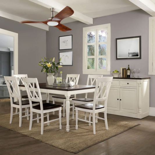 Crosley Shelby 7pc Dining Set Distressed-White  - KF20001-WH