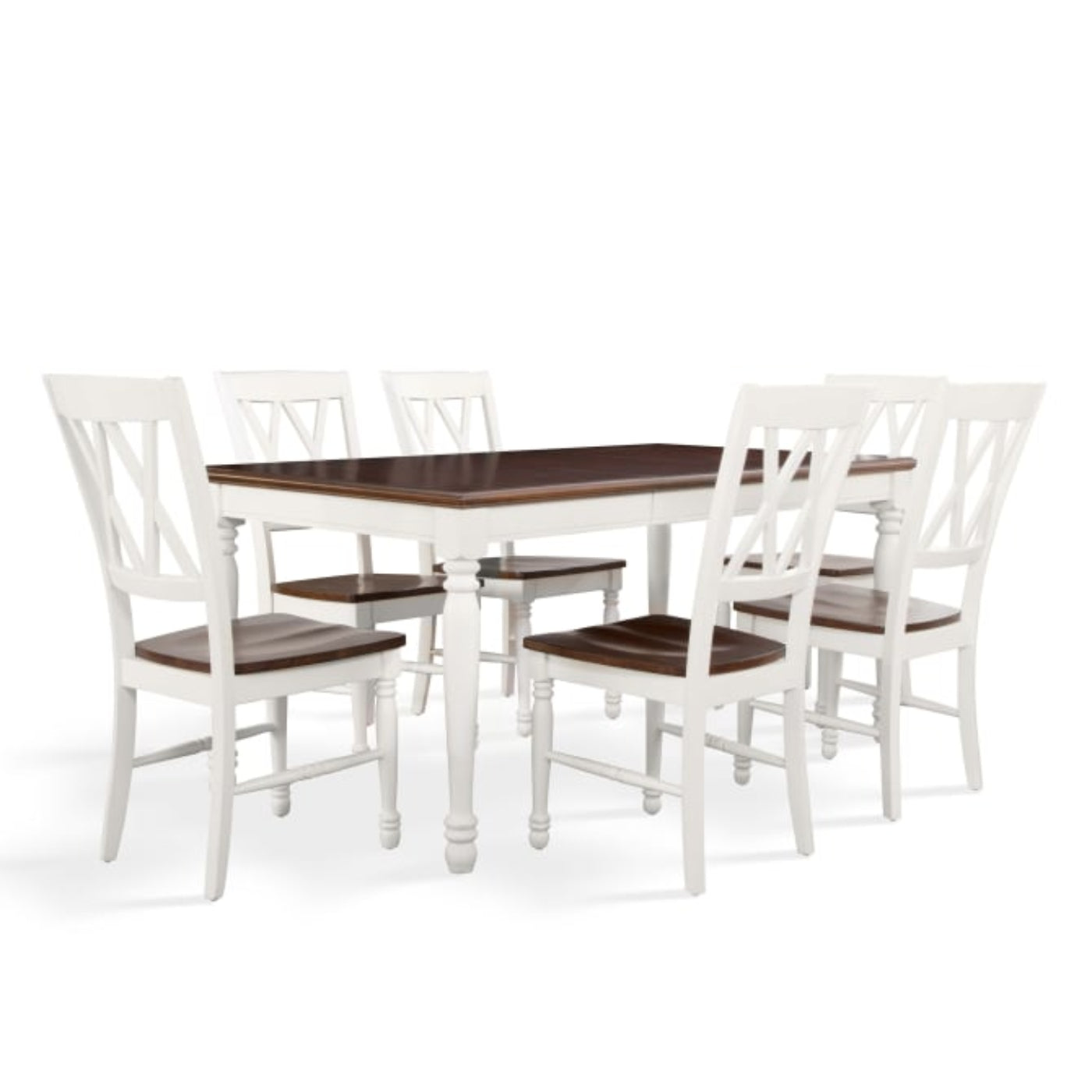 Crosley Shelby 7pc Dining Set Distressed-White  - KF20001-WH