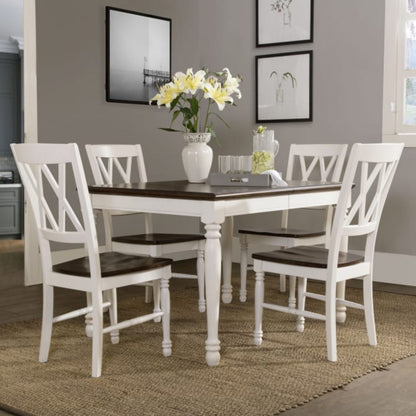 Crosley Shelby 5pc Dining Set Distressed-White - KF20003-WH