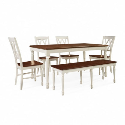 Crosley Shelby 6 Piece Dining Set Distressed-White - KF20004-WH