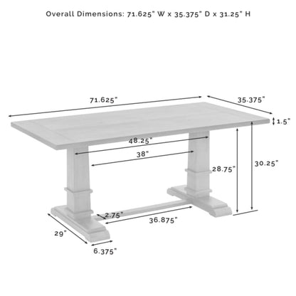 Crosley Joanna 123 Inch 9pc Dining Set W/Camille Chairs Matte-Black -  KF20009RB-MB