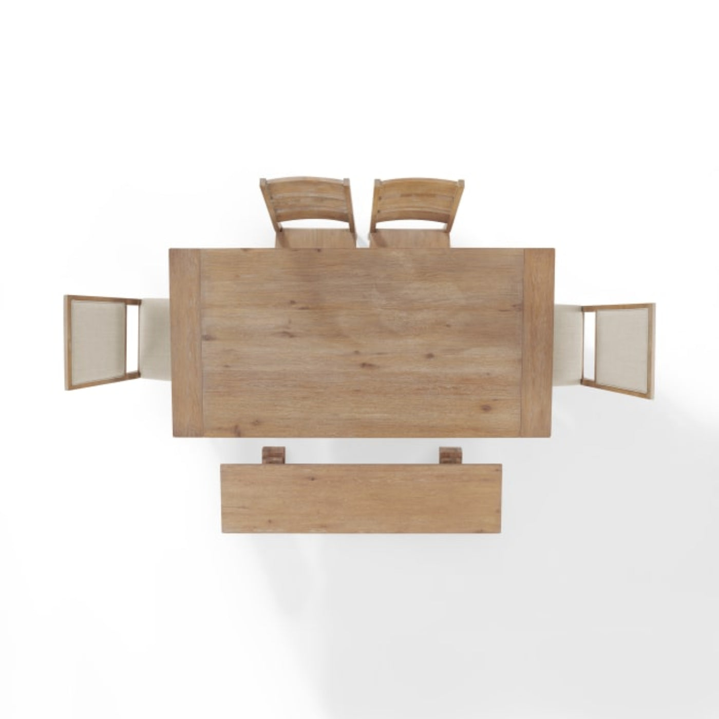 Crosley Joanna 128 Inch 6pc Dining Set Rustic-Brown - KF20022RB