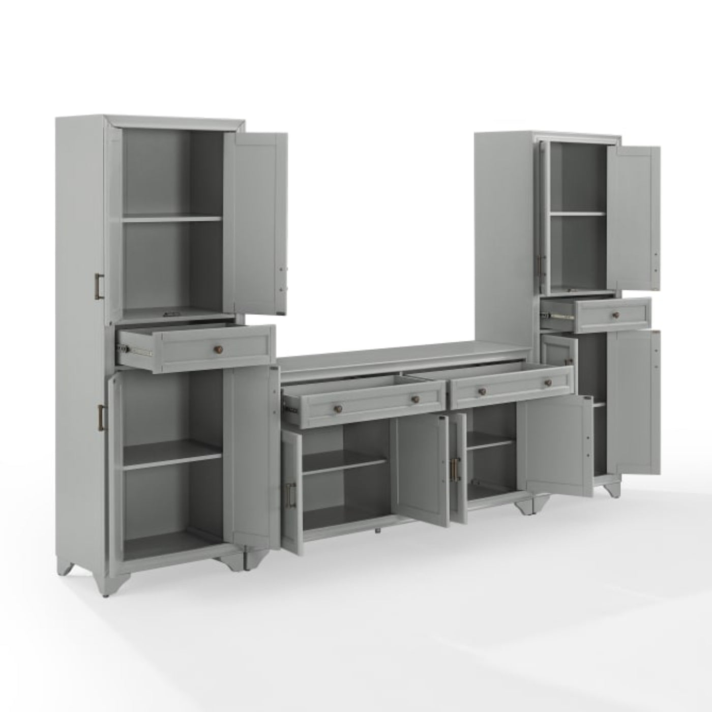 Crosley Tara 3pc Sideboard And Pantry Set - KF33012