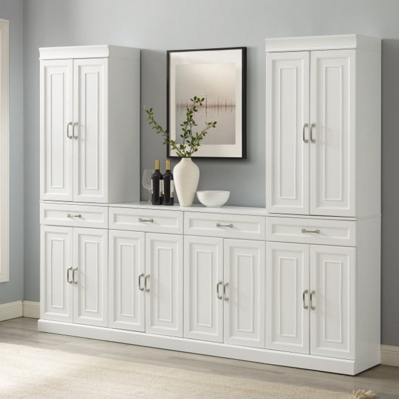 Crosley Stanton 3pc Sideboard And Pantry Set White - KF33035WH