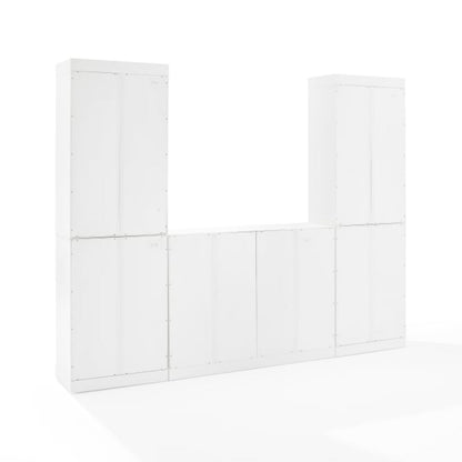 Crosley Stanton 3pc Sideboard And Glass Door Pantry Set White - KF33036WH