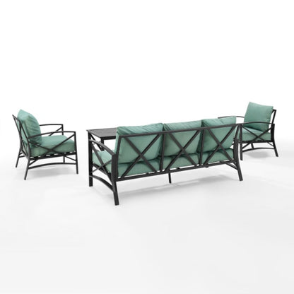 Crosley Kaplan 147 Inch 4pc Outdoor Metal Sofa Set - KO60028