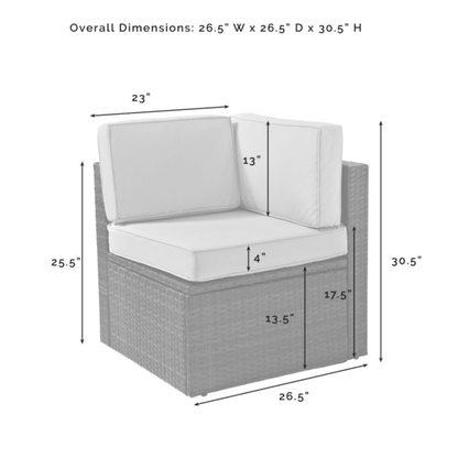 Crosley Palm Harbor 99 Inch 8pc Outdoor Wicker Sectional Set - KO70008BR