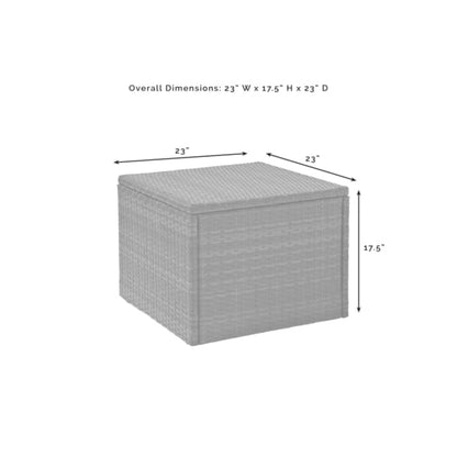 Crosley Palm Harbor 76 Inch 5pc Outdoor Wicker Sectional Set - KO70011BR