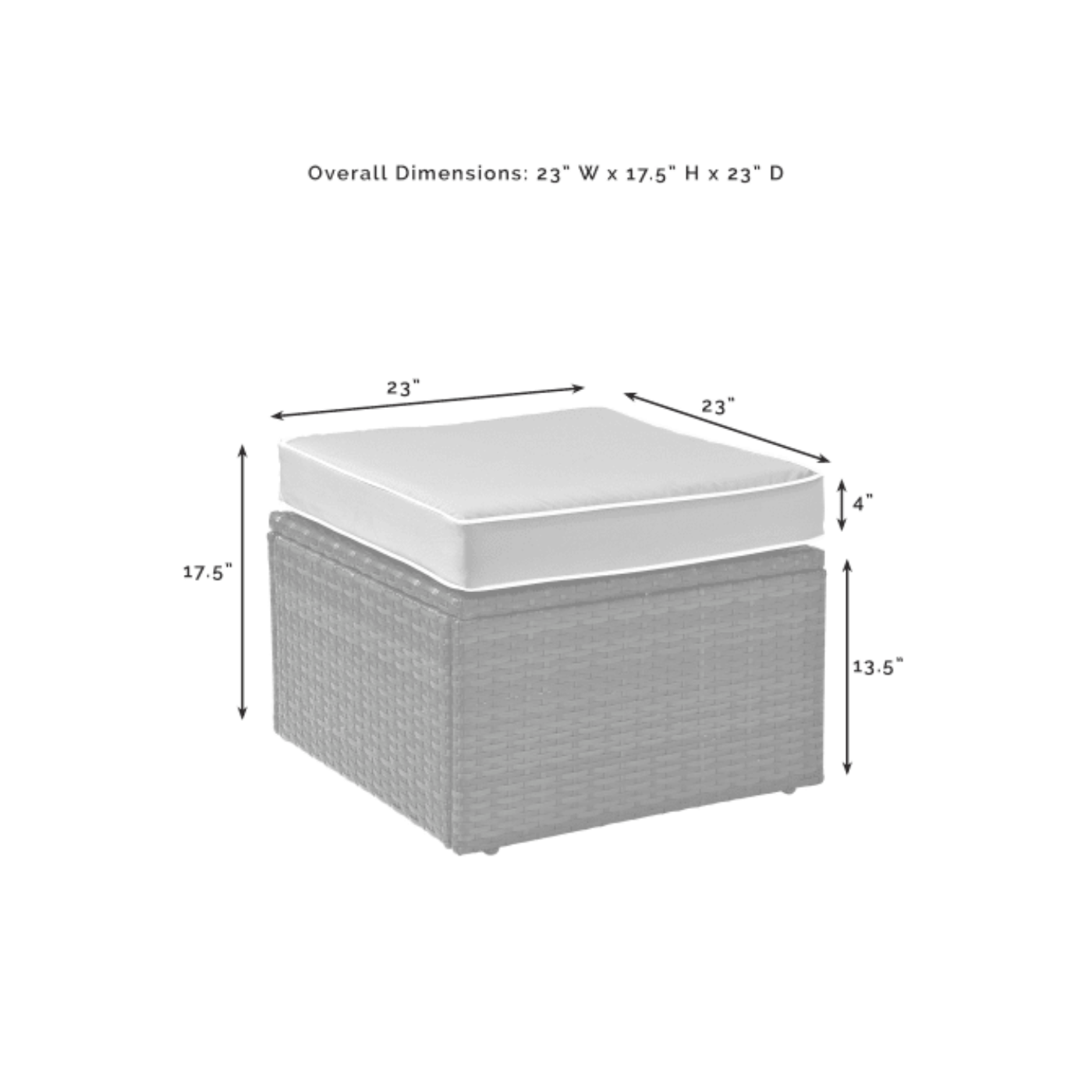 Crosley Palm Harbor 76 Inch 5pc Outdoor Wicker Sectional Set - KO70011BR