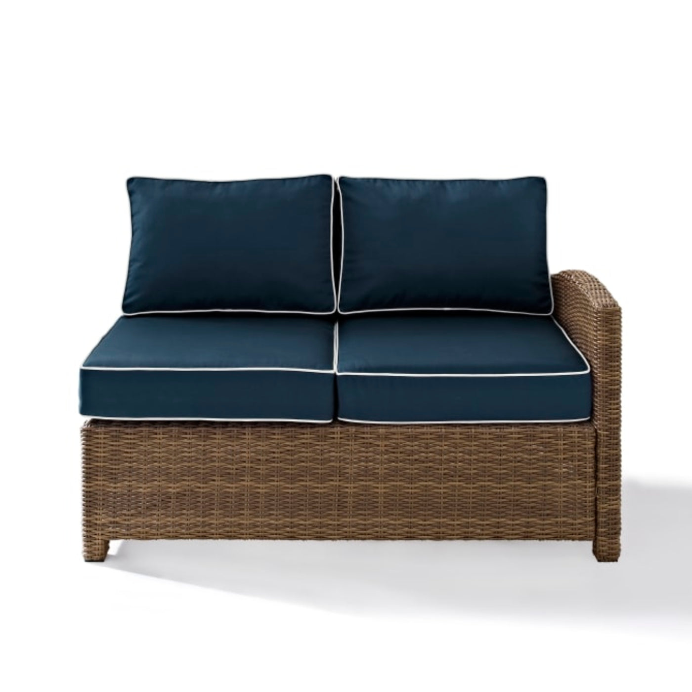 Crosley Bradenton 52.75 Inch Outdoor Wicker Sectional Right Side Loveseat - KO70015W