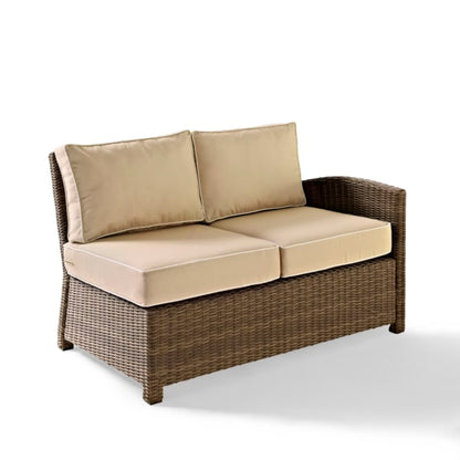Crosley Bradenton 52.75 Inch Outdoor Wicker Sectional Right Side Loveseat - KO70015W