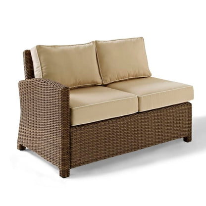 Crosley Bradenton 52.75 Inch Outdoor Wicker Sectional Left Side Loveseat - KO70016