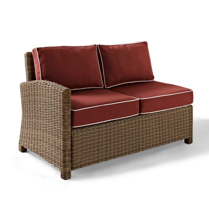 Crosley Bradenton 52.75 Inch Outdoor Wicker Sectional Left Side Loveseat - KO70016