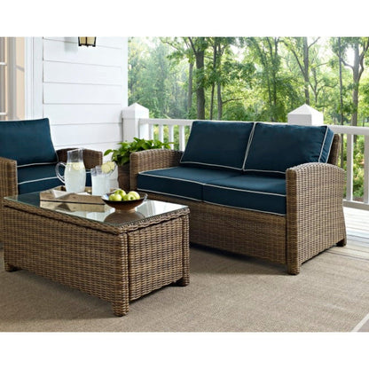 Crosley Bradenton 55 Inch Outdoor Wicker Loveseat - KO70022