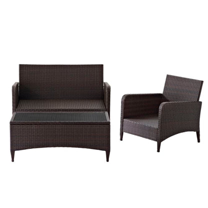 Crosley Kiawah 103 Inch 3pc Outdoor Wicker Conversation Set - KO70031BR
