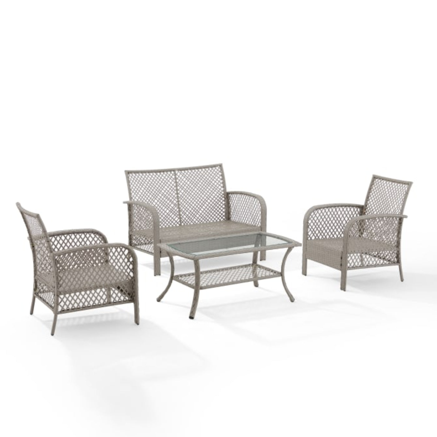 Crosley Tribeca 116 Inch 4pc Outdoor Wicker Conversation Set - KO70037