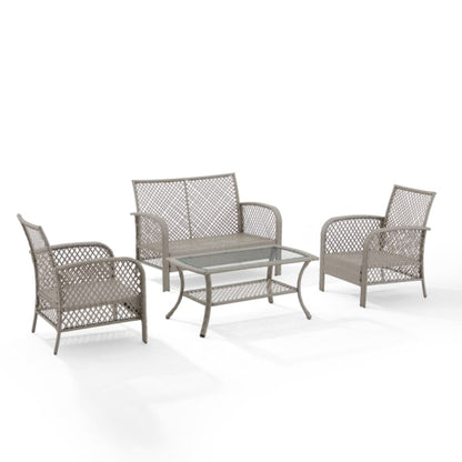 Crosley Tribeca 116 Inch 4pc Outdoor Wicker Conversation Set - KO70037