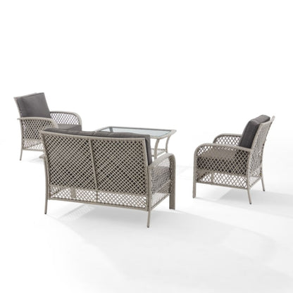 Crosley Tribeca 116 Inch 4pc Outdoor Wicker Conversation Set - KO70037