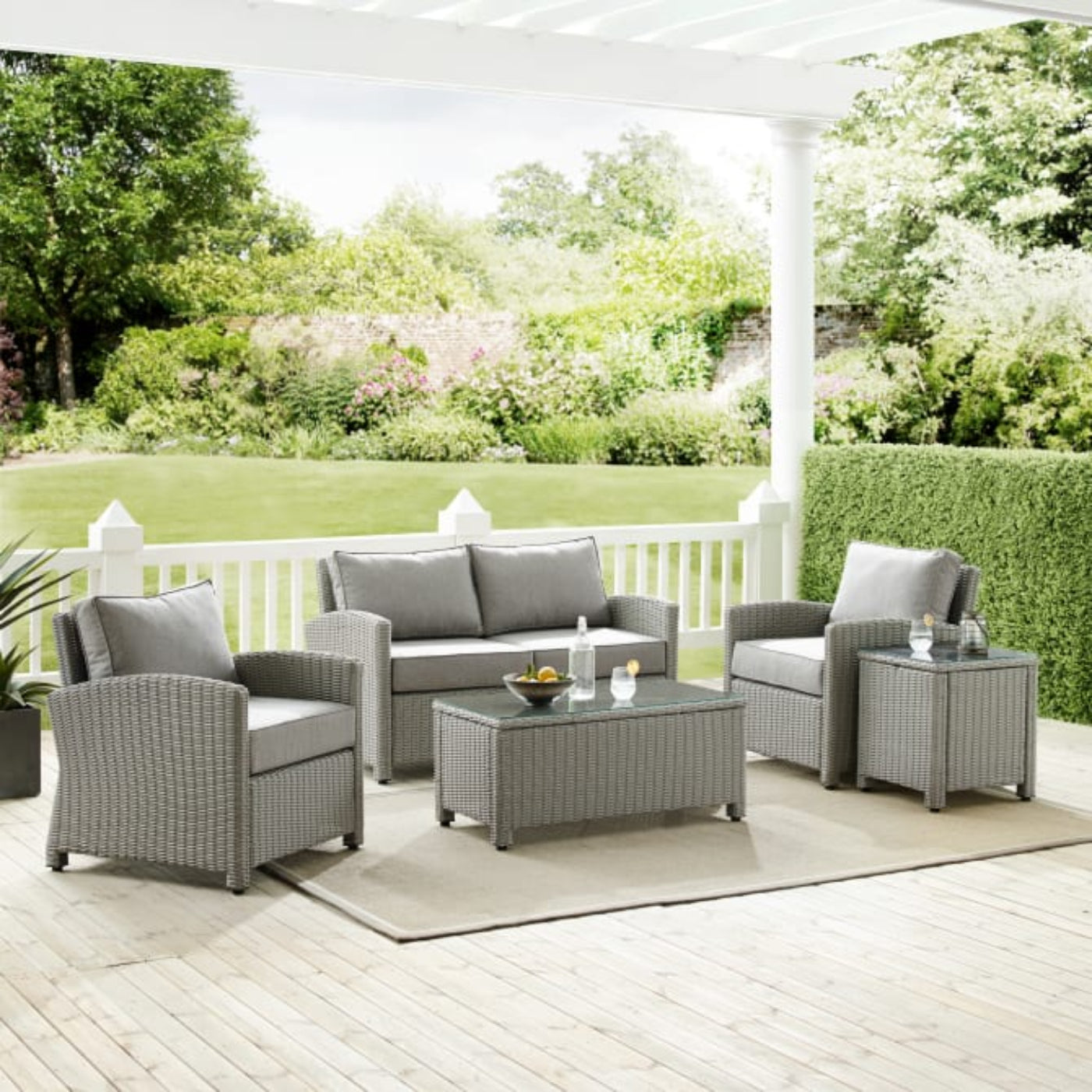 Crosley Bradenton 5pc Outdoor Wicker Conversation Set - KO70050