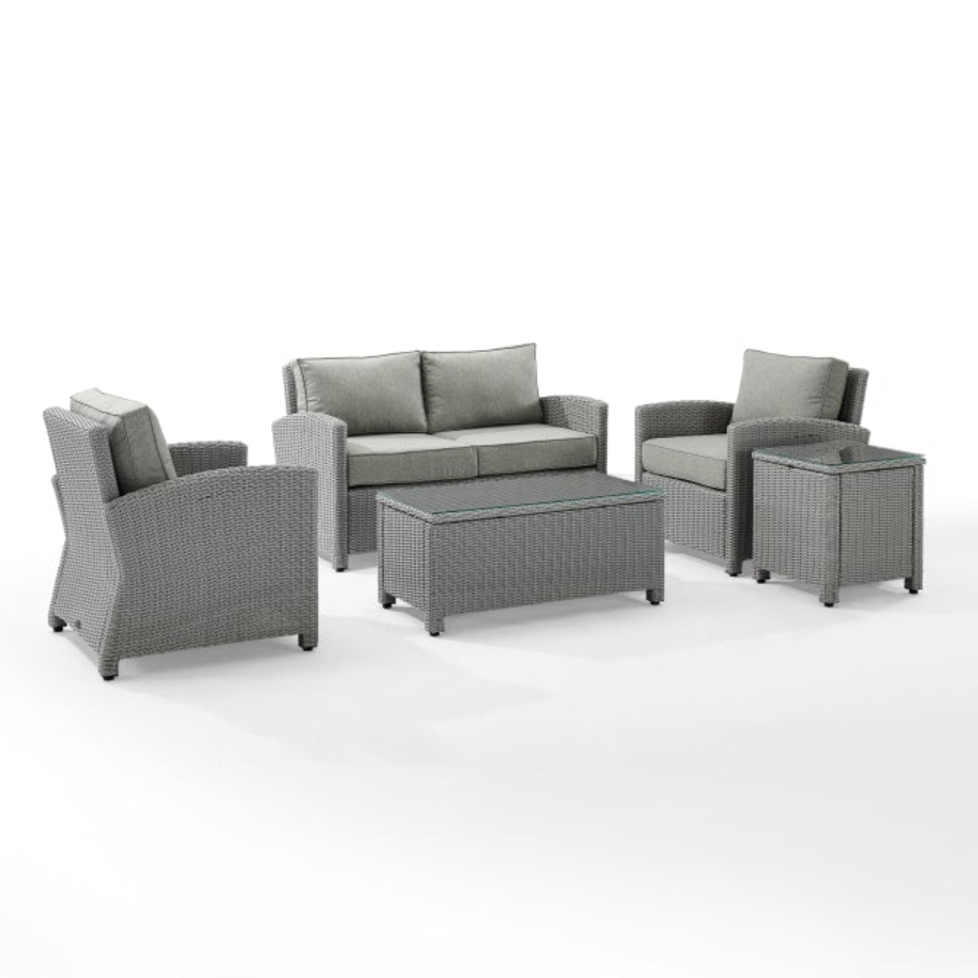 Crosley Bradenton 5pc Outdoor Wicker Conversation Set - KO70050
