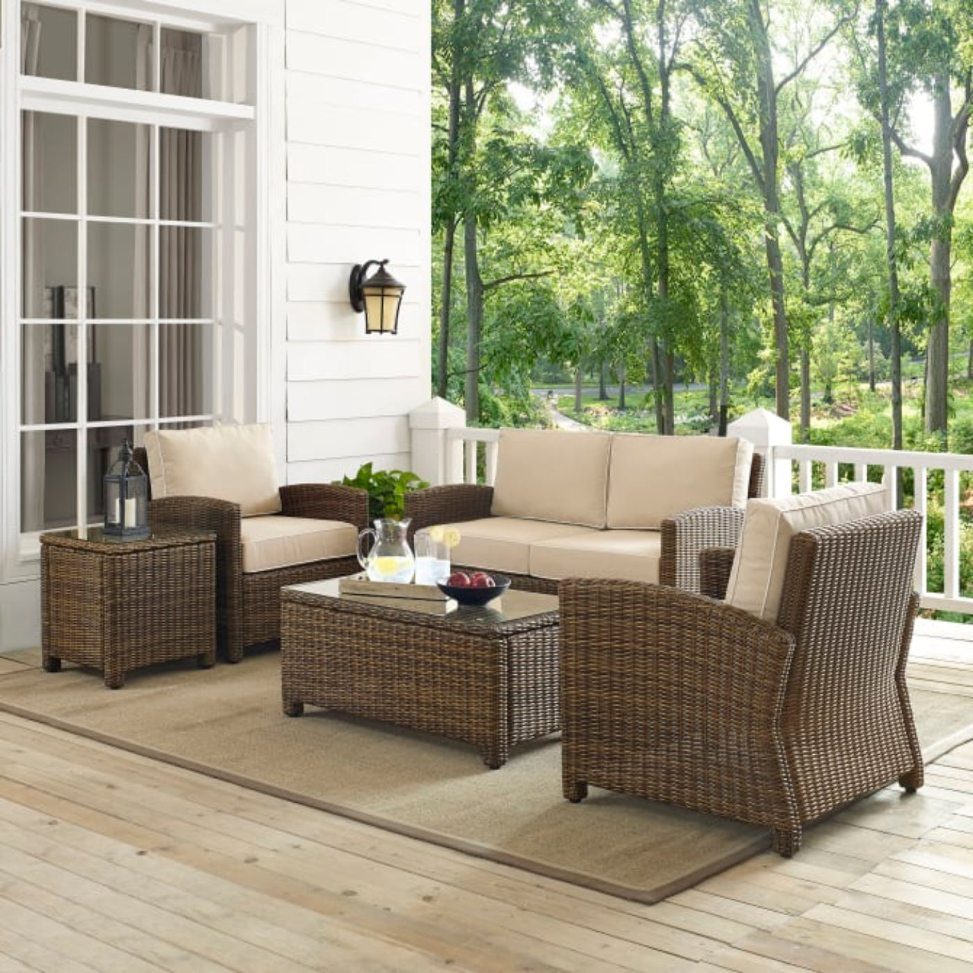 Crosley Bradenton 5pc Outdoor Wicker Conversation Set - KO70050