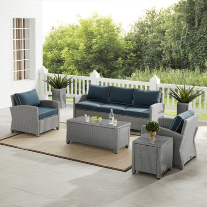 Crosley Bradenton 144 Inch 5pc Outdoor Wicker Sofa Set - KO70051
