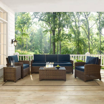 Crosley Bradenton 144 Inch 5pc Outdoor Wicker Sofa Set - KO70051