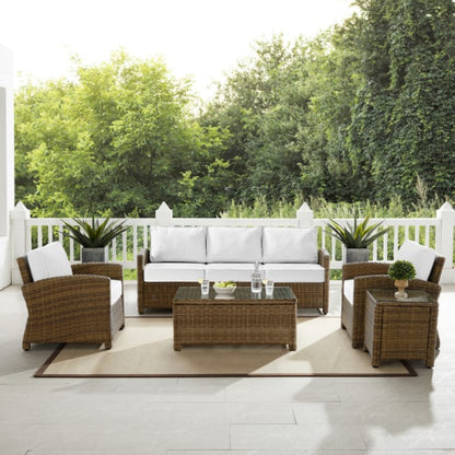 Crosley Bradenton 144 Inch 5pc Outdoor Wicker Sofa Set - KO70051