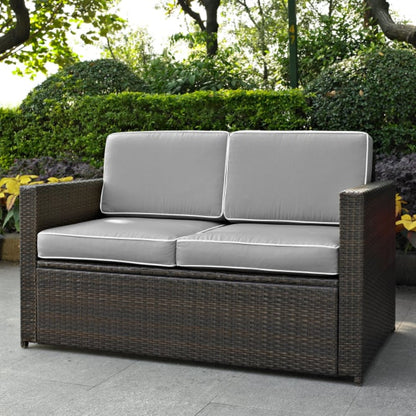Crosley Palm Harbor 53.50 Inch Outdoor Wicker Loveseat - KO70092BR